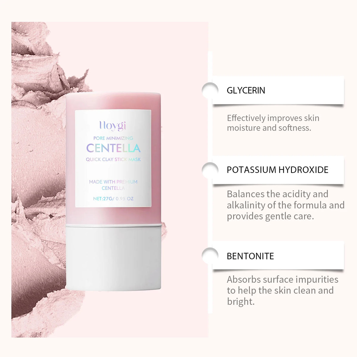 VOYGE™ Centella Clay Stick Mask — Pore Cleansing & Soothing
